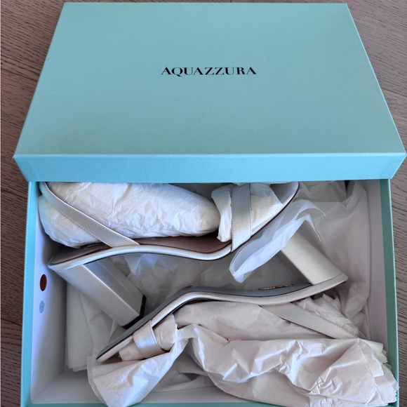 NWT Aquazzura So Nude Block Sandal 85 - Picture 3 of 3